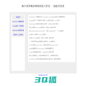 海口龙华域名网络科技工作室 - 创意开发者