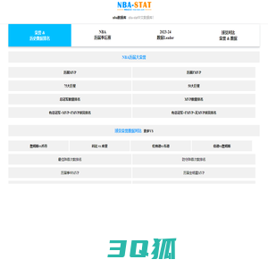 nbastat-nba数据库-nba球员数据统计网站