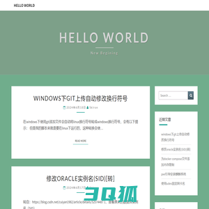 Hello World – New Begining