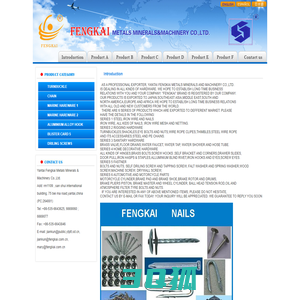 wire mesh,common round nail,roofing nail,concrete nail,turnbuckle,shackle,self drilling screw,self tapping screw,chipboard screw,dry wall screw, washer,hexagonal.bolts,hexagonal nut,thread rod,machine screw_Yantai Fengkai Metals Minerals & Machinery Co.,Ltd.