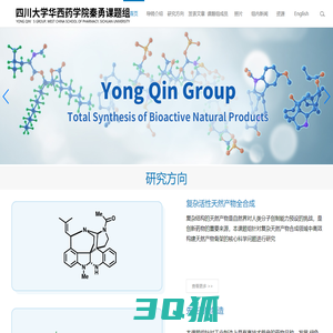 秦勇课题组， 四川大学秦勇课题组 华西药学院 秦勇