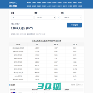 日元韩元港元澳元美元加元欧元对人民币汇率_今日汇率查询换算_韩元港元澳元汇率 - oo汇率网